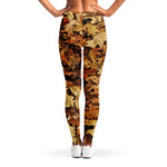 Fall Leaves Hunting Camouflage Print Women's Leggings