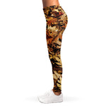 Fall Leaves Hunting Camouflage Print Women's Leggings