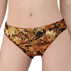 Fall Leaves Hunting Camouflage Print Women's Panties