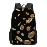 Falling Bitcoin Print 17 Inch Backpack