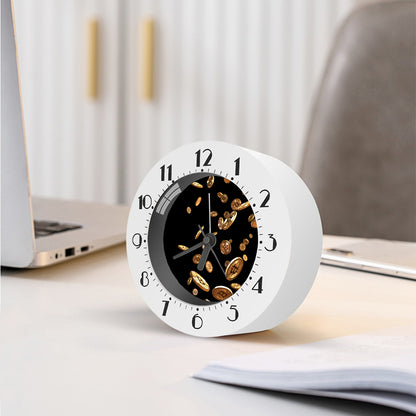 Falling Bitcoin Print Alarm Clock