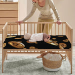 Falling Bitcoin Print Baby Crib Sheet