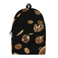 Falling Bitcoin Print School Backpack