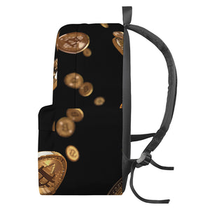 Falling Bitcoin Print Backpack