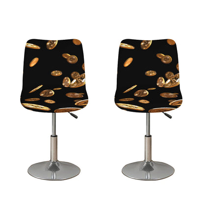 Falling Bitcoin Print Bar Stool Covers