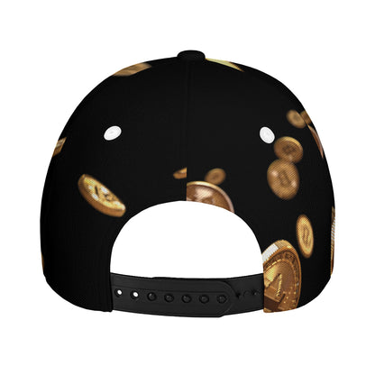 Falling Bitcoin Print Baseball Cap