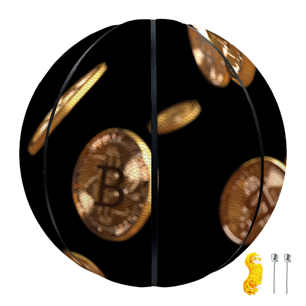 Falling Bitcoin Print Basketball
