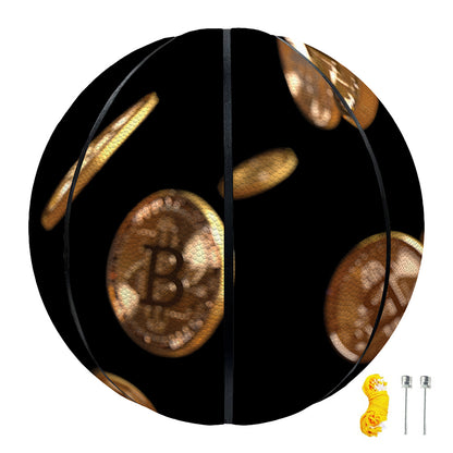 Falling Bitcoin Print Basketball