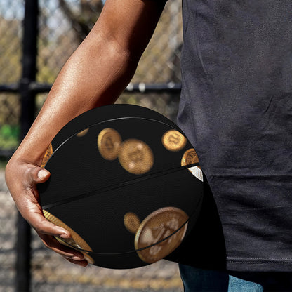 Falling Bitcoin Print Basketball