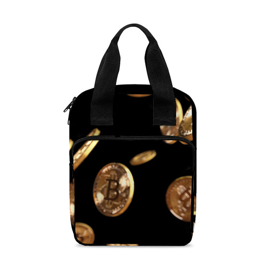 Falling Bitcoin Print Bible Tote Bag
