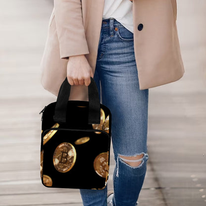 Falling Bitcoin Print Bible Tote Bag