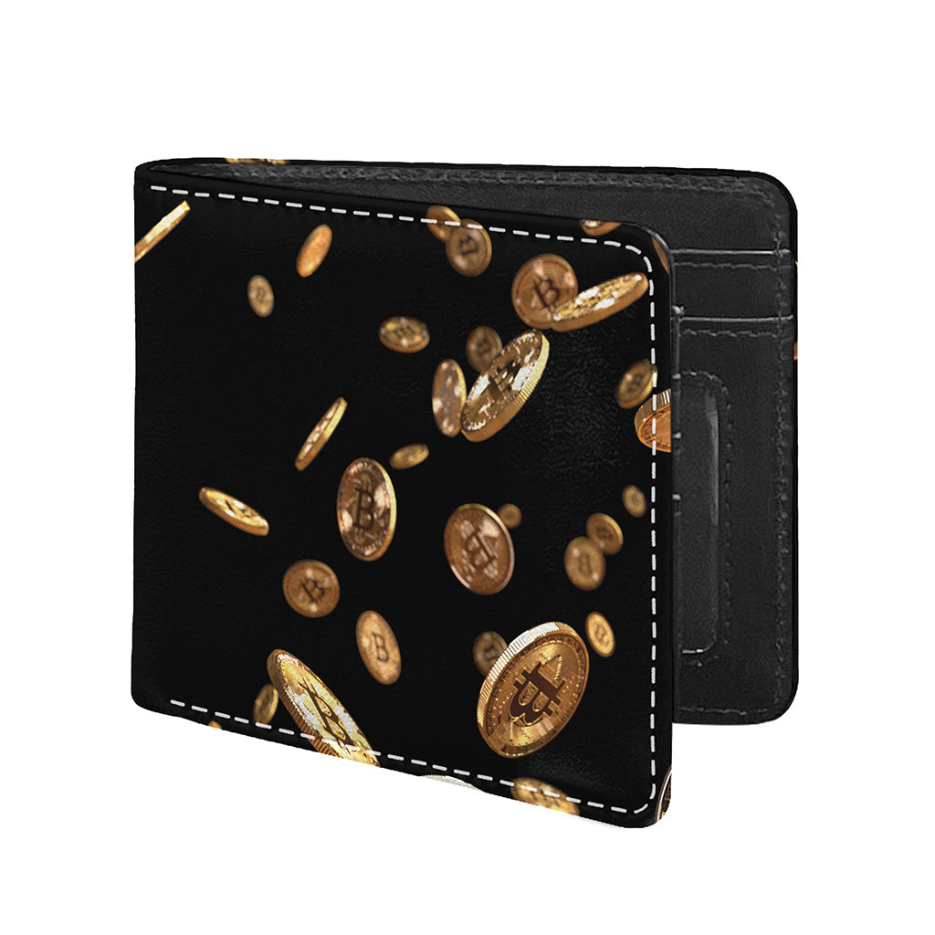 Falling Bitcoin Print Bifold Wallet