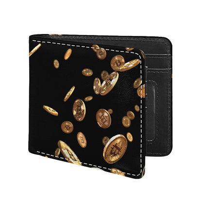 Falling Bitcoin Print Bifold Wallet