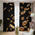 Falling Bitcoin Print Dimout Pencil Pleat Curtains