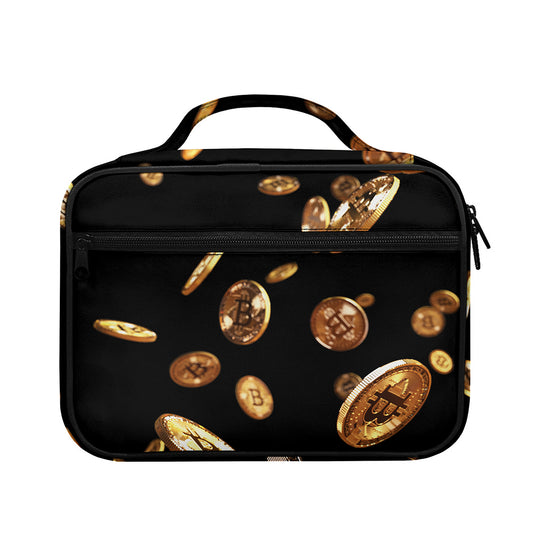 Falling Bitcoin Print Briefcase Bible Bag