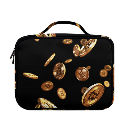 Falling Bitcoin Print Briefcase Bible Bag