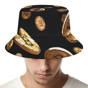 Falling Bitcoin Print Bucket Hat