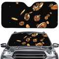 Falling Bitcoin Print Car Windshield Sun Shade
