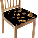 Falling Bitcoin Print Chair Cushion Cover