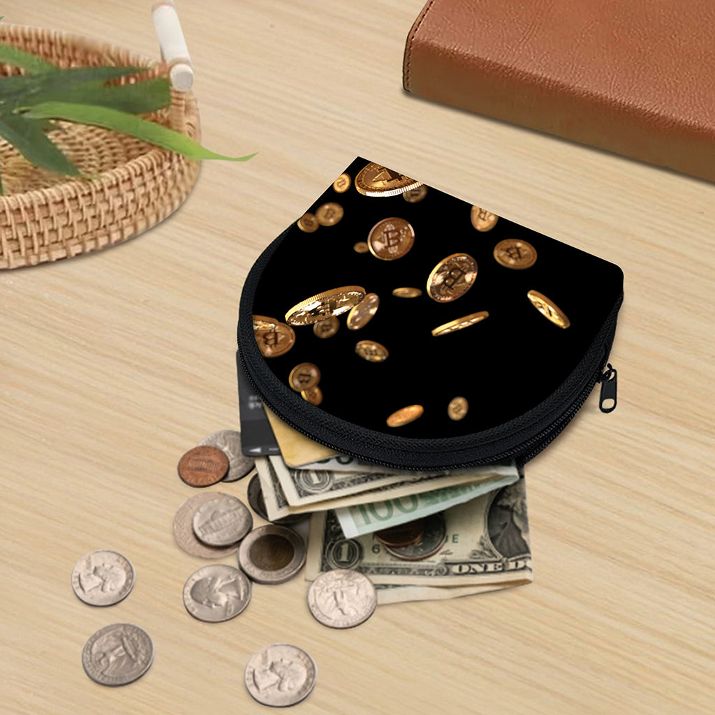 Falling Bitcoin Print Coin Purse