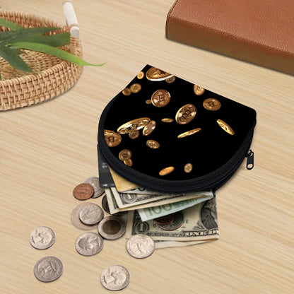 Falling Bitcoin Print Coin Purse