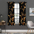 Falling Bitcoin Print Grommet Curtain Panels