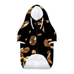 Falling Bitcoin Print Dog Zip Up Hoodie