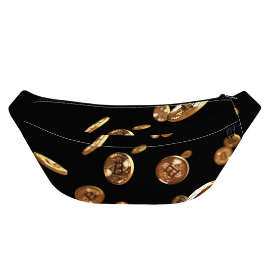 Falling Bitcoin Print Fanny Pack
