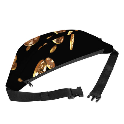 Falling Bitcoin Print Fanny Pack