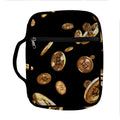 Falling Bitcoin Print Front Pocket Bible Bag
