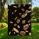 Falling Bitcoin Print Garden Flag