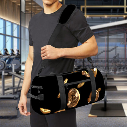Falling Bitcoin Print Gym Bag