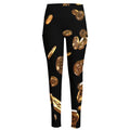 Falling Bitcoin Print High-Waisted Pocket Leggings