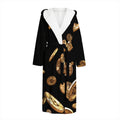 Falling Bitcoin Print Hooded Bathrobe