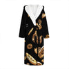 Falling Bitcoin Print Hooded Bathrobe