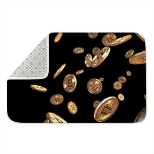 Falling Bitcoin Print Indoor Door Mat