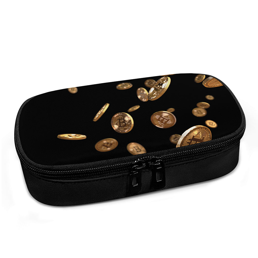 Falling Bitcoin Print Insulin Cooler Travel Case