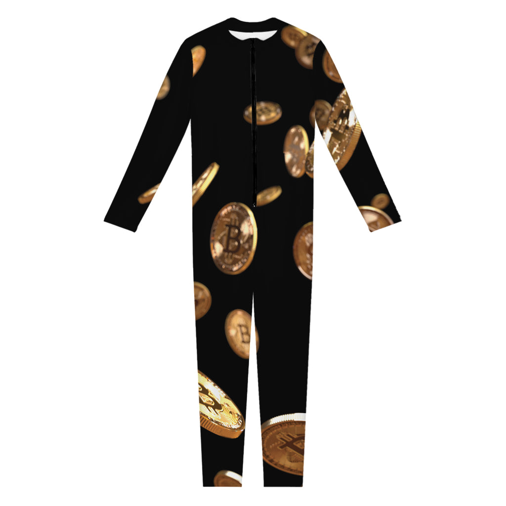 Falling Bitcoin Print Jumpsuit