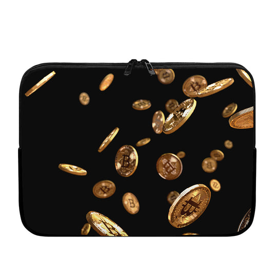 Falling Bitcoin Print Laptop Sleeve