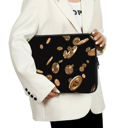 Falling Bitcoin Print Laptop Sleeve