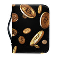 Falling Bitcoin Print Leather Bible Cover