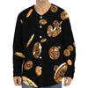 Falling Bitcoin Print Long Sleeve Baseball Jersey