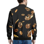 Falling Bitcoin Print Men's Bomber Jacket