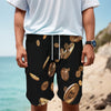 Falling Bitcoin Print Men's Cargo Shorts