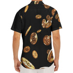 Falling Bitcoin Print Men's Deep V-Neck Shirt