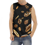 Falling Bitcoin Print Men's Fitness Tank Top