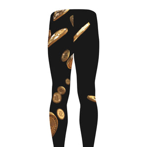 Falling Bitcoin Print Men's leggings