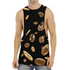 Falling Bitcoin Print Men's Muscle Tank Top