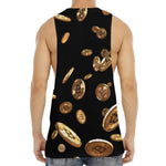 Falling Bitcoin Print Men's Muscle Tank Top