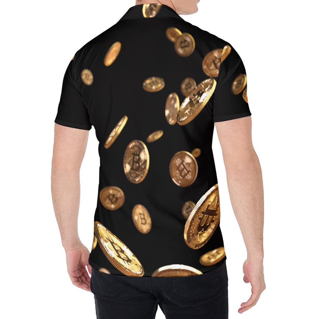Falling Bitcoin Print Men's Shirt